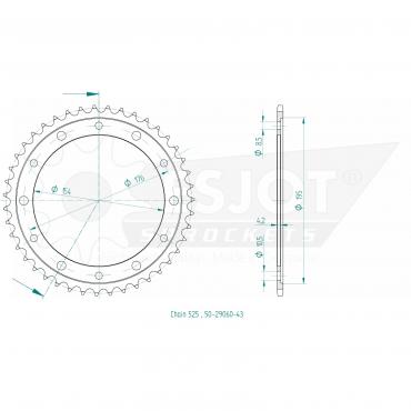 ESJOT  Sprocket 43 Z