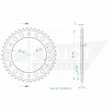 ESJOT  Sprocket 42 Z
