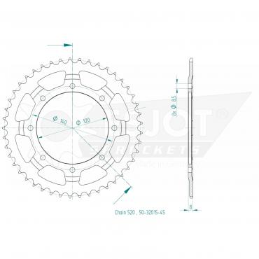 ESJOT  Sprocket 45 Z