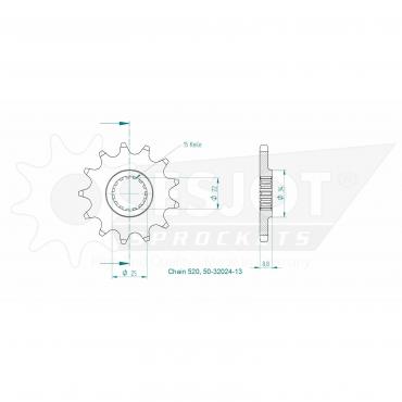 ESJOT Front sprocket 13 Z