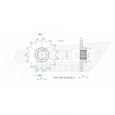 ESJOT Front sprocket 15 Z