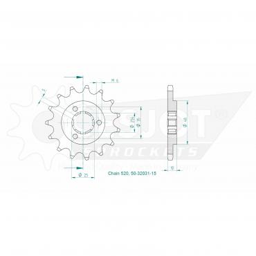 ESJOT Front sprocket 15 Z