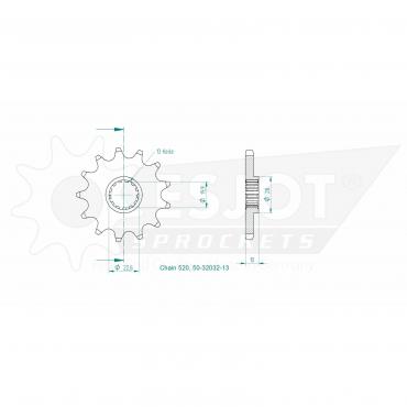 ESJOT sprocket 13 Z