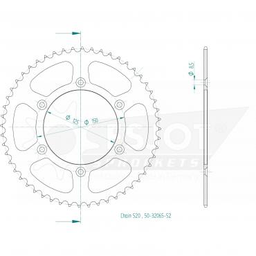 ESJOT  Sprocket 52 Z