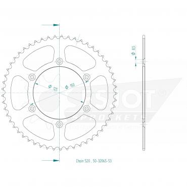 ESJOT  Sprocket 53 Z
