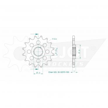 ESJOT Front Sprocket 16S Z