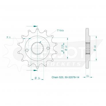 ESJOT Front Sprocket 14 Z