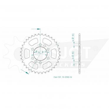 ESJOT  Sprocket 36 Z