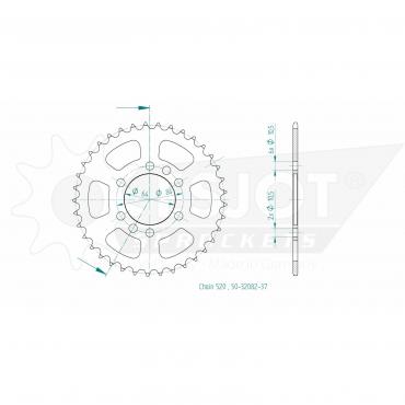 ESJOT  Sprocket 37 Z
