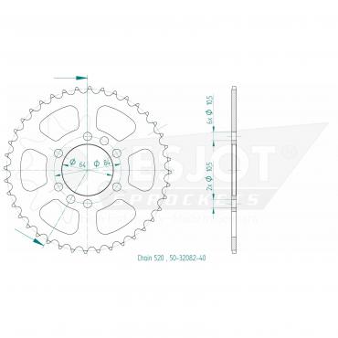 ESJOT  Sprocket 40 Z