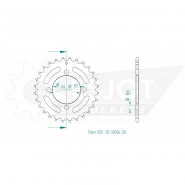 ESJOT  Sprocket 28 Z