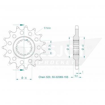 ESJOT Front Sprocket 15S Z