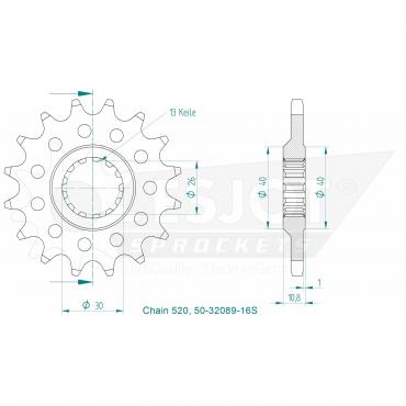 ESJOT Front Sprocket 16S Z