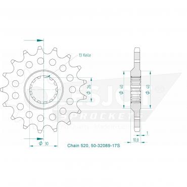 ESJOT Front Sprocket 17S Z