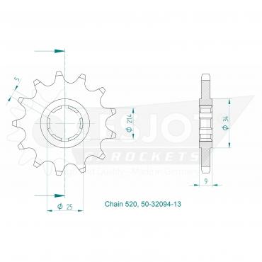 ESJOT Front Sprocket 13 Z