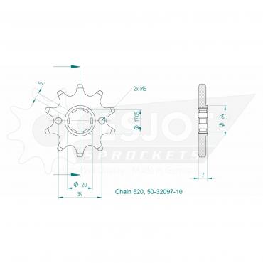 ESJOT Front Sprocket 10 Z