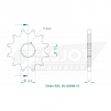 ESJOT Front Sprocket 12 Z