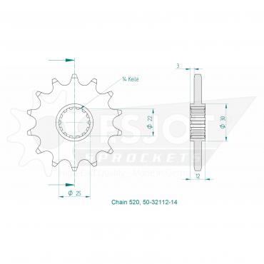 ESJOT Front Sprocket 14 Z