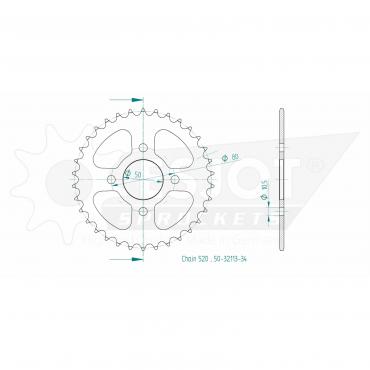 ESJOT  Sprocket 34 Z