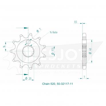 ESJOT Front Sprocket 11 Z