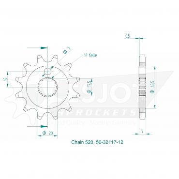 ESJOT Front Sprocket 12 Z