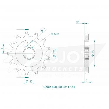 ESJOT Front Sprocket 13 Z