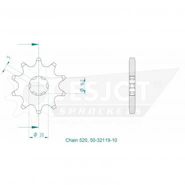 ESJOT Front Sprocket 10 Z