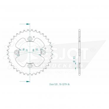 ESJOT  Sprocket 36 Z