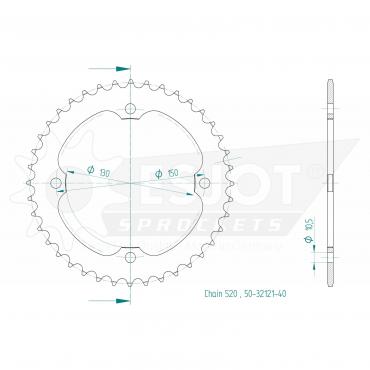 ESJOT  Sprocket 40 Z