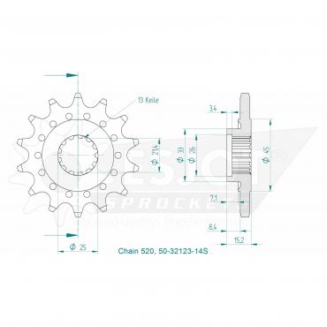 ESJOT Front Sprocket 14S Z