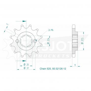 ESJOT Front Sprocket 12 Z