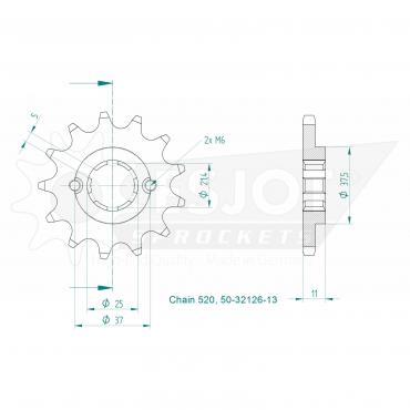 ESJOT Front Sprocket 13 Z