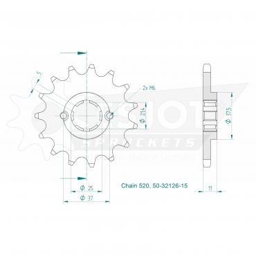ESJOT Front Sprocket 15 Z