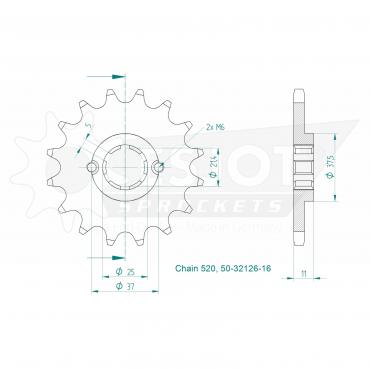 ESJOT Front Sprocket 16 Z