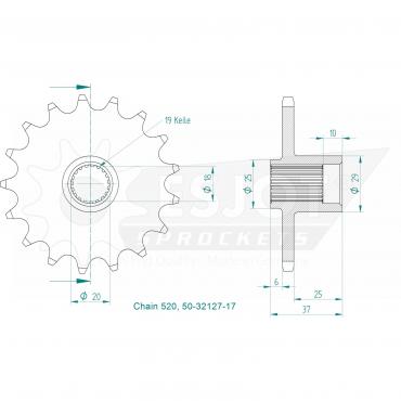 ESJOT Front Sprocket 17 Z