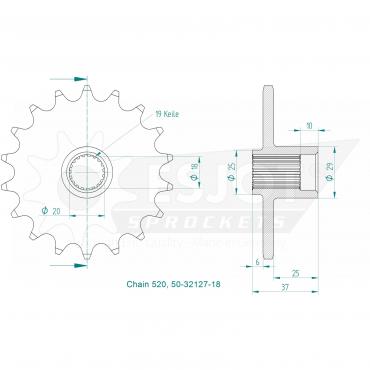ESJOT Front Sprocket 18 Z