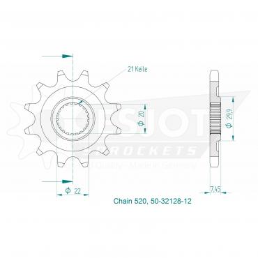 ESJOT Front Sprocket 12 Z