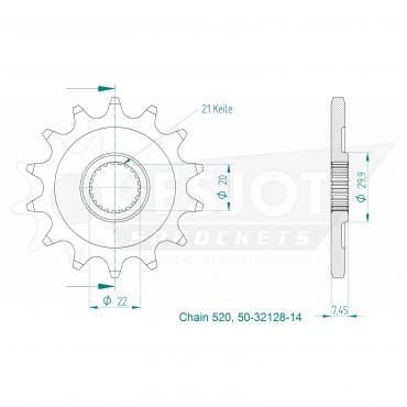 ESJOT Front Sprocket 14 Z