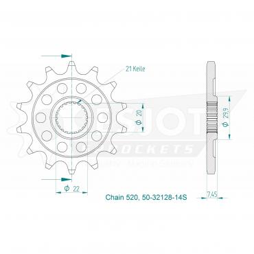 ESJOT Front Sprocket 14S Z