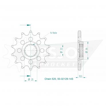ESJOT Front Sprocket 14S Z