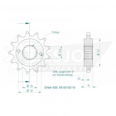 ESJOT Front Sprocket 13 Z