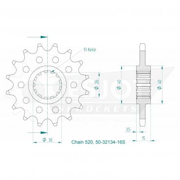 ESJOT Front Sprocket 16S Z