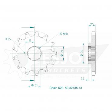 ESJOT Front Sprocket 13 Z