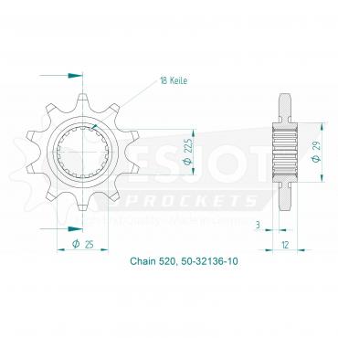 ESJOT Front Sprocket 10 Z