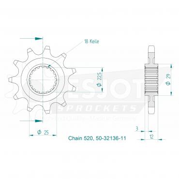 ESJOT Front Sprocket 11 Z