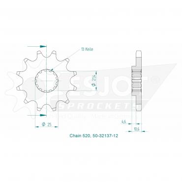 ESJOT Front Sprocket 12 Z