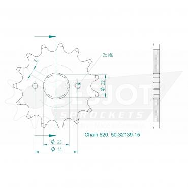 ESJOT Front Sprocket 15 Z