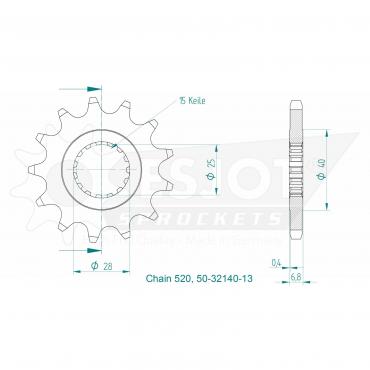 ESJOT Front Sprocket 13 Z