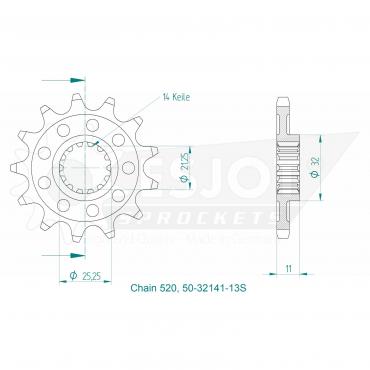 ESJOT Front Sprocket 13S Z