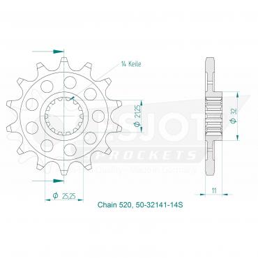 ESJOT Front Sprocket 14S Z